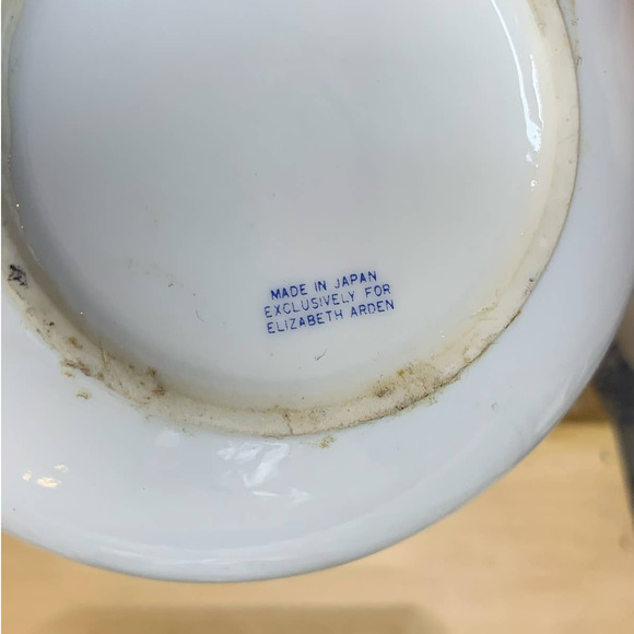 Vintage Elizabeth Arden Powder Bowl Floral Trinket Box - Picture 4 of 5